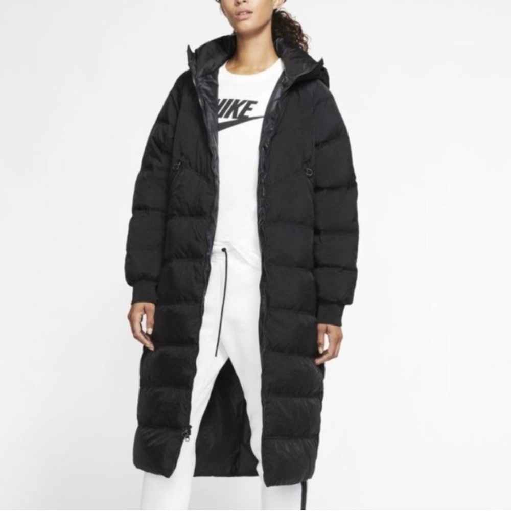Nike City Ready Long Down Fill Puffer Parka Size XS